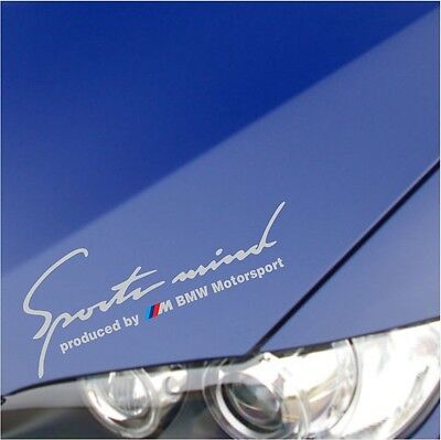 Sports Mind Sticker Sports Minded Decal Cover Logo Decoration Silver BMW M Power