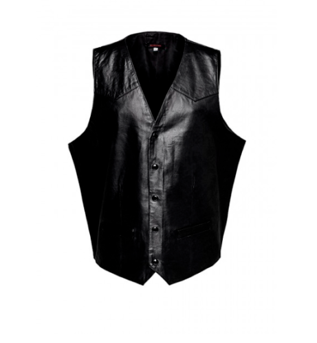 Coat Lambskin Leather Vest Waist Men Real Genuine Jacket Stylish Black Waistcoat - Afbeelding 1 van 6