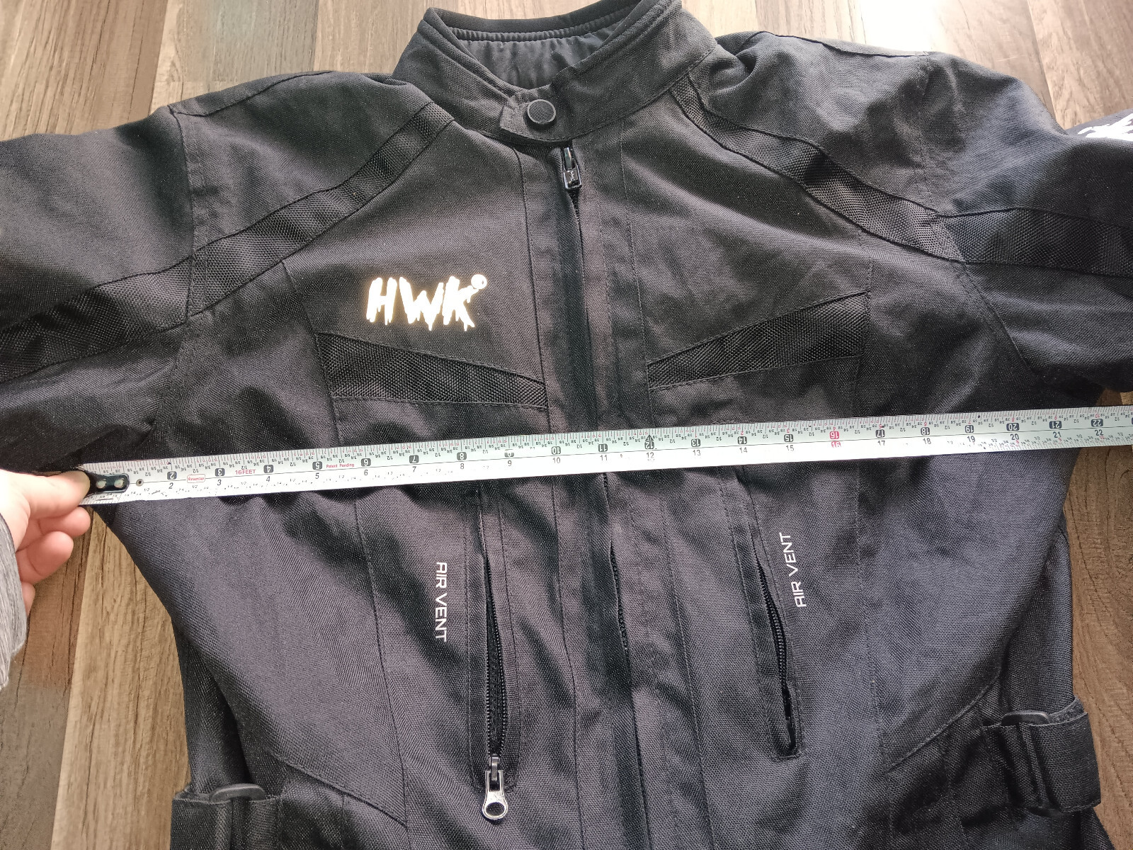 HWK motorsports apparel Large size women black color air vented jacket.
