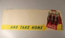 Original Coca-Cola Werbung Papierplakat Poster 1940erJahre USA 6-Pack