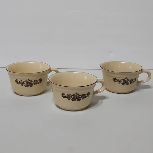 Set Of 3 Pfaltzgraff Village Pattern Vintage 6-1 Soup/Coffee & Tea Mug
