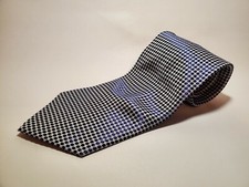 Dicappi Collection Tie 100 Polyester White blue Geometric Polka Dots. W-4  L-56