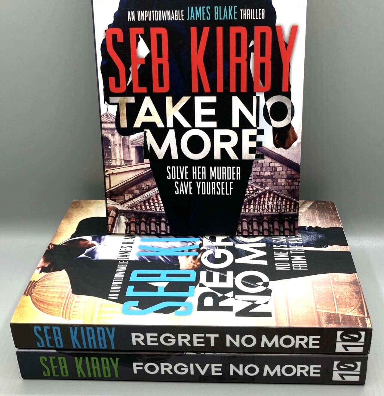 Seb Kirby James Blake Forgive Regret Take No More 3 Crime Paperback Book Bundle
