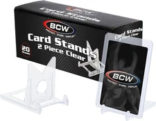 Coin Slab / Graded Card Display Easel Stand 20 BCW Clear Stands Hold Toploader