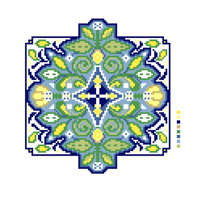 MANDALA #4 Southwest Design for Counted Cross Stitch PATTERN 