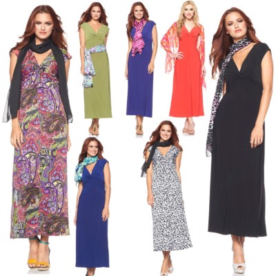 Tiana B. ''Your Best Bet'' Maxi Dress with Chiffon Scarf 157330-J 