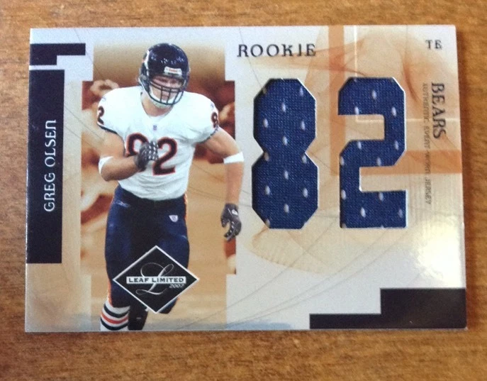 2007 Leaf Limited Rookie Jumbo Jersey Numbers 21 Greg Olsen