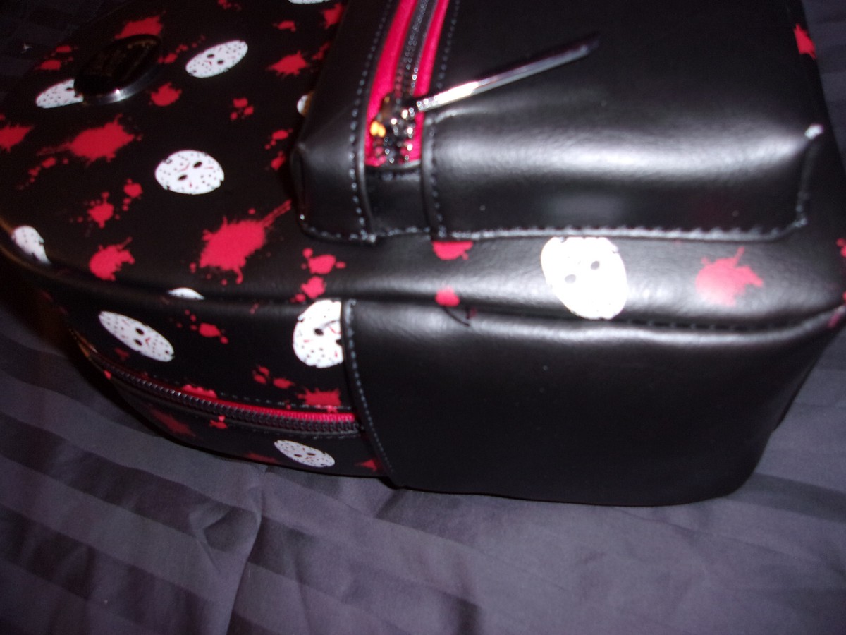 Her Universe Friday the 13th Mask and Splatter Mini Backpack! NWT! Friday The 13th Mask & Splatter Mini Backpack main image 2