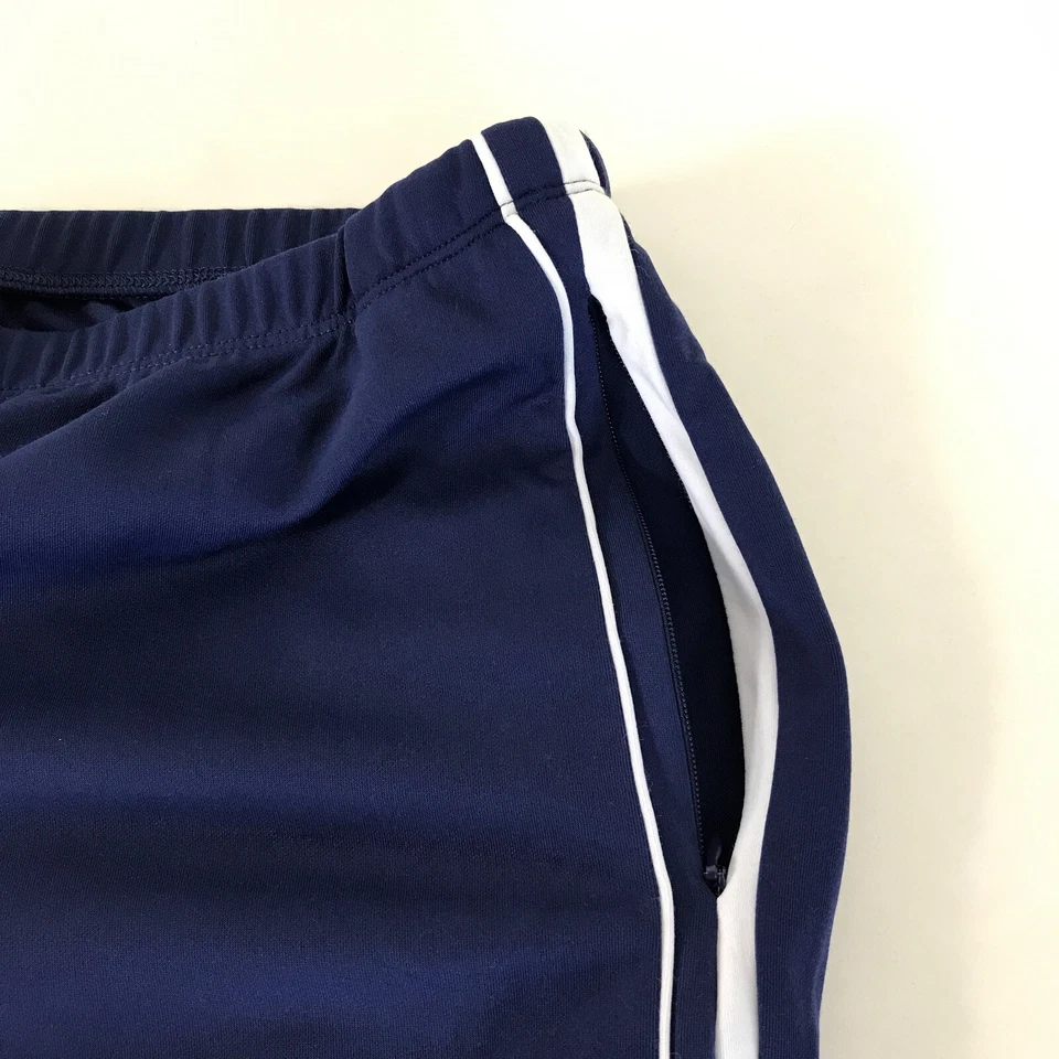 Pantalones deportivos Lands’ End de pierna ancha para mujer talla grande 1X bolsillos tejidos elásticos azules Foto 4 de 4