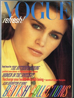 VOGUE February 1982 JULI FOSTER Jean Shrimpton CHRISTOPHE GOLLUT Bryony Brind EX