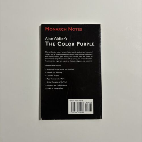 MONARCH NOTES The Color Purple - Alice Walker’s The Color Purple - Picture 2 of 2