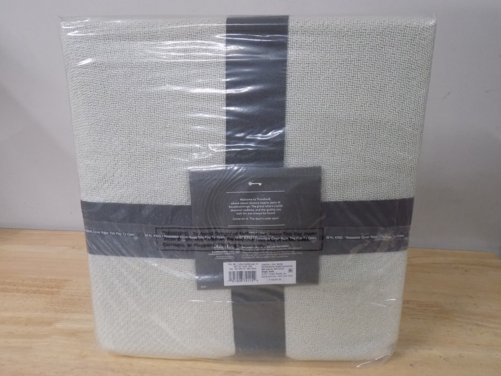 Threshold 100 Cotton Twill Blanket, Full/Queen, Green Color eBay