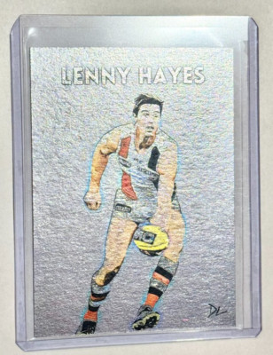 Lenny Hayes Platinum Artist Signed ''St. Kilda Saints FC AFL'' Trading Card 1/1