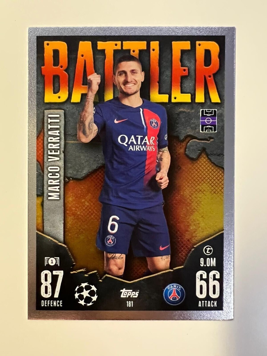 VERDY × PSG Paris Saint-Germain VERRATTI Topps Match Attax 2023/24 Marco Verratti Battler Paris Saint