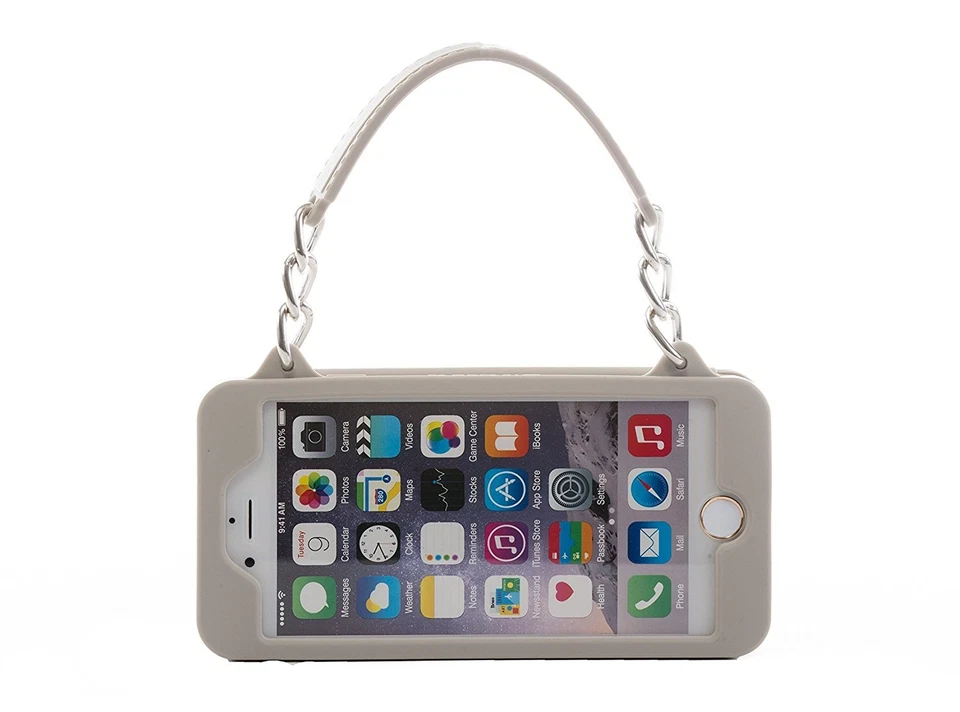 Estuche Monedero para Apple iPhone 6, 6 Plus, 7, 7plus, Cartera Muñequera Bolso sin asas Cadena Foto 2 de 4