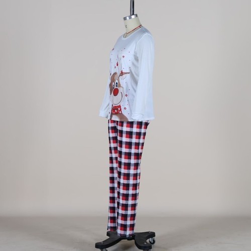 Family Matching Christmas Pyjamas Adult Kids Xmas Nightwear Pjs Set Reindeer - Picture 10 of 18