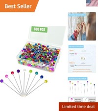 High-Quality 600PCS Sewing Pins with Pearlized Heads - Perfect for DIY Crafts