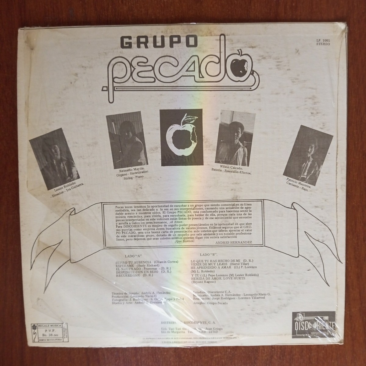 Grupo Pecado Vinyl LP Latin Ballad Discoriente Sufro Tu Ausencia