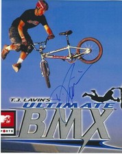 T.J. LAVIN Signed 8 x 10 Photo BIKING X Games BMX FREE SHIPPING