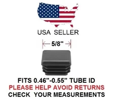 5/8 INCH SQUARE TUBING PLUG/END CAP 5/8" QUANTITY 8