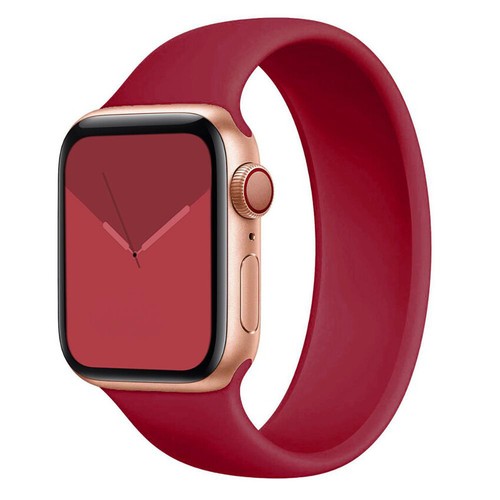 Solo Loop Watch Band For Apple Watch Ultra Series 8 7 6 5 SE Silicone Strap 49mm - Photo 13 sur 37
