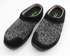 KURU Black Grey Suede Knit Slip on Clog Wimen's Size 7.5 Medium