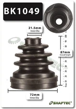 SHAFTEC CV BOOT KIT GAITER FITS FIAT GRANDE PUNTO 1.3 D MULTIJET 2005 ONWARDS