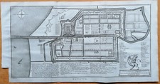Large Plan Batavia Jakarta Indonesia - Original Engraving Bellin - 1750