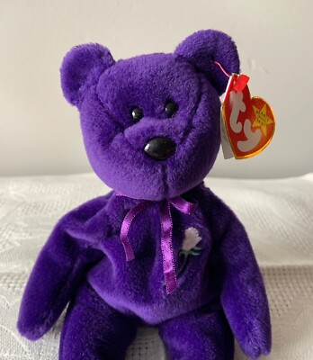 Rare Princess Diana 1st Edition 1997 Ty Beanie Baby Error PVC No Spaces NM 