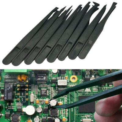 Electronic Hand Tool Set PCB Repair Tweezers Plastic Tweezer Kit ESD Forceps