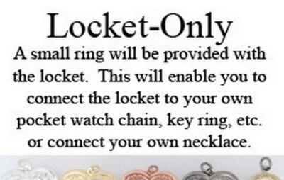 Large oval locket, flower & animal cameos, metal connectors & necklace options
