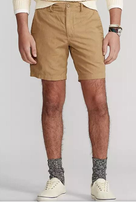 Короткое поло Ralph Lauren прямого кроя из льняной смеси размер 42 13490₽