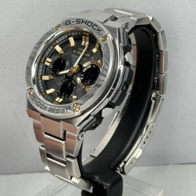 Casio G-shock G-steel GST-W110D-1A9JF Solar Radio Silver Gold Mens