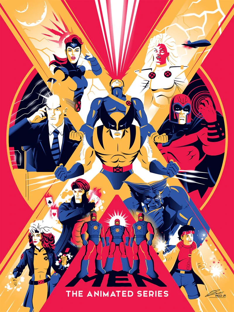 Marvel X-Men The Animated Series Art Giclee Print Poster 18x24 #85