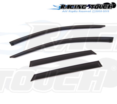 Dark Smoke Outside Mount Window Visor Rain Guard 4pc Audi A3 Hatchback 2013-2015