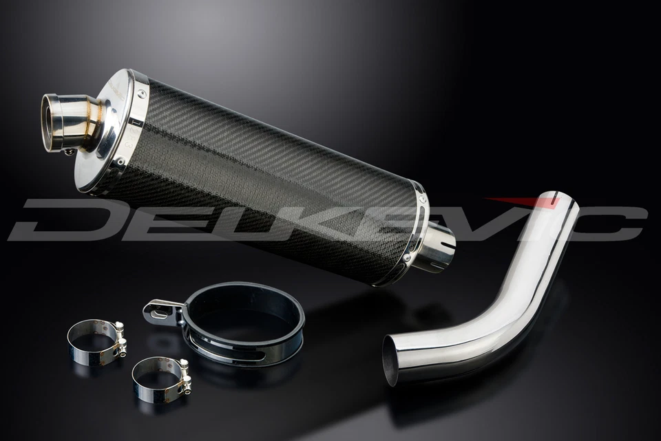 Kit silenciador escape carbono ovalado 14" Honda VFR800F Interceptor 2014-2016 Foto 3 de 4