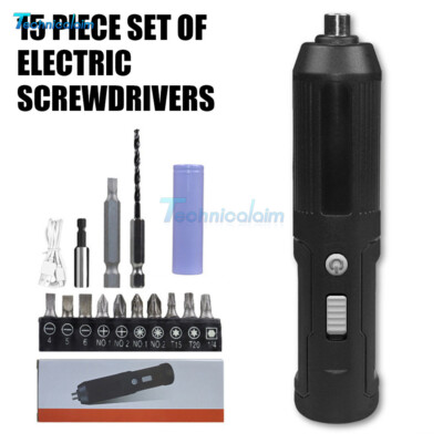 Electric Screwdriver Cordless USB Rechargeable Household Screw Driver Power Tool