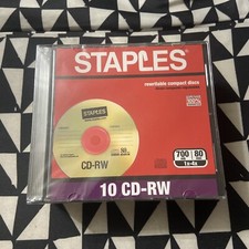 Staples CD-RW 10/Pack 700mb 80 Min 1x-4x