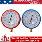High & Low Pressure Gauge Set Pressure Gauge Air HVAC A/C Refrigeration 1/8 Dial