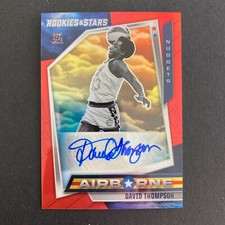 David Thompson 2021-22 Rookies & Stars Airborne Red Prizm Auto Card #AIR-DTH