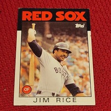 JIM ed RICE hof Topps 1986 86 boston red sox #320 vintage baseball card all star
