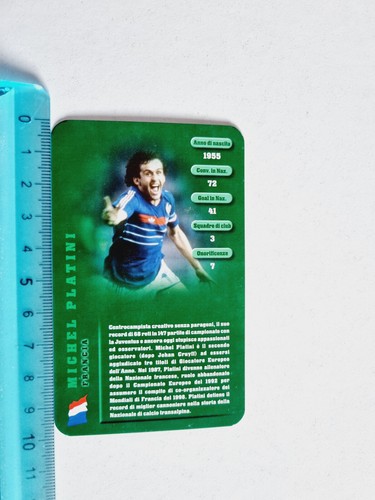 Carte De Collection Michel Platini - France-Italie Mexico 1986 - Édition Collector Rare