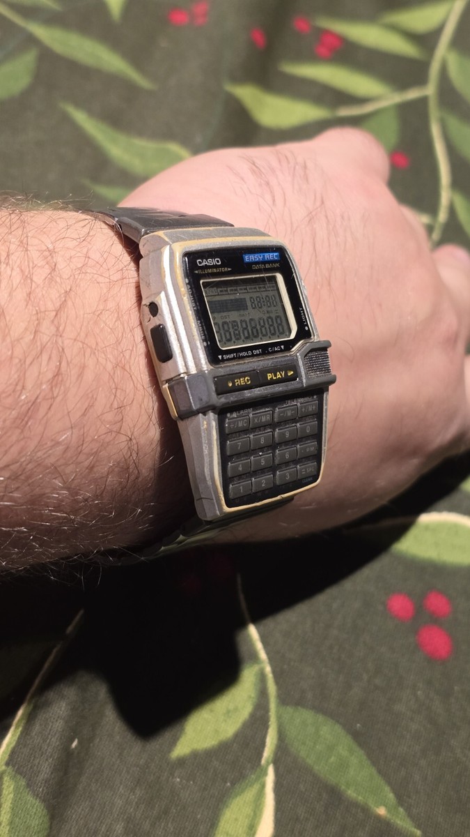 Vintage Rare Casio 1591 DBC-V500 Easy Rec Data Bank Wrist
