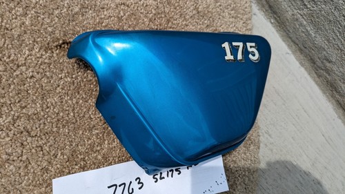 Honda SL175K0 candy topaz blue left sidecover sku 7763 - Picture 4 of 6