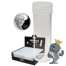 BCW Nickel Coin Tubes 100ct Box FREE SHIP