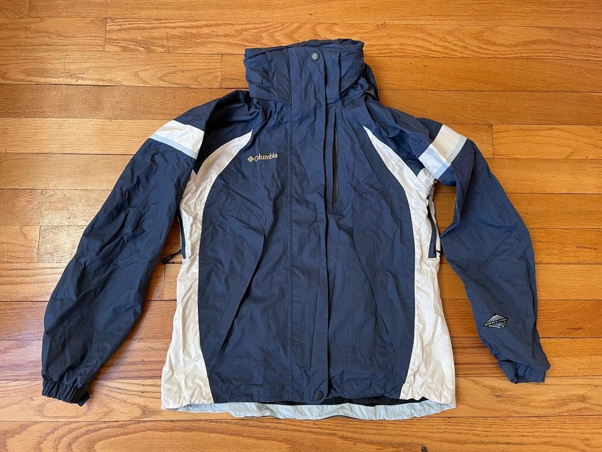 Columbia Titanium Omni Tech Women's Navy Blue & White Snow Jacket Size  Medium M