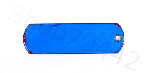 VINTAGE - CHEVRON SUPREME GASOLINE Placard - Enamel Blue Red Collectable Gift - Picture 2 of 3