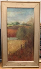 1969 Vintage midcentury Pennsylvania Impressionist Landscape Painting R. Finley