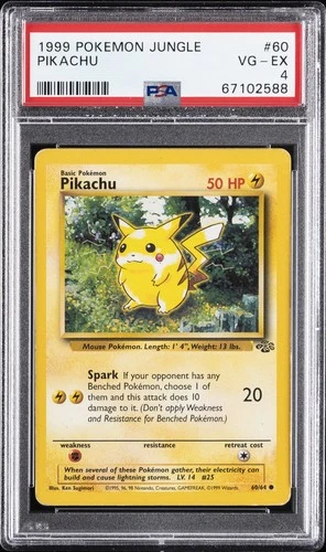 1999 POKEMON JUNGLE #60 PIKACHU PSA 4