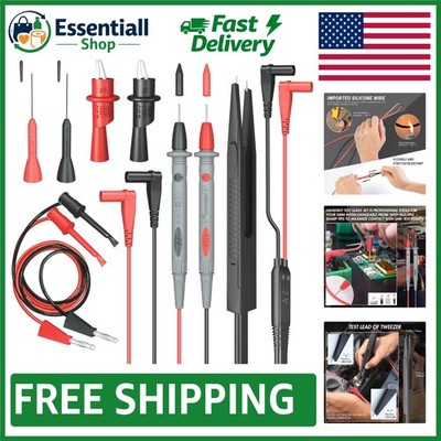 Multimeter  Leads Kit - Eco-Friendly, 10A, Alligator Clips Included